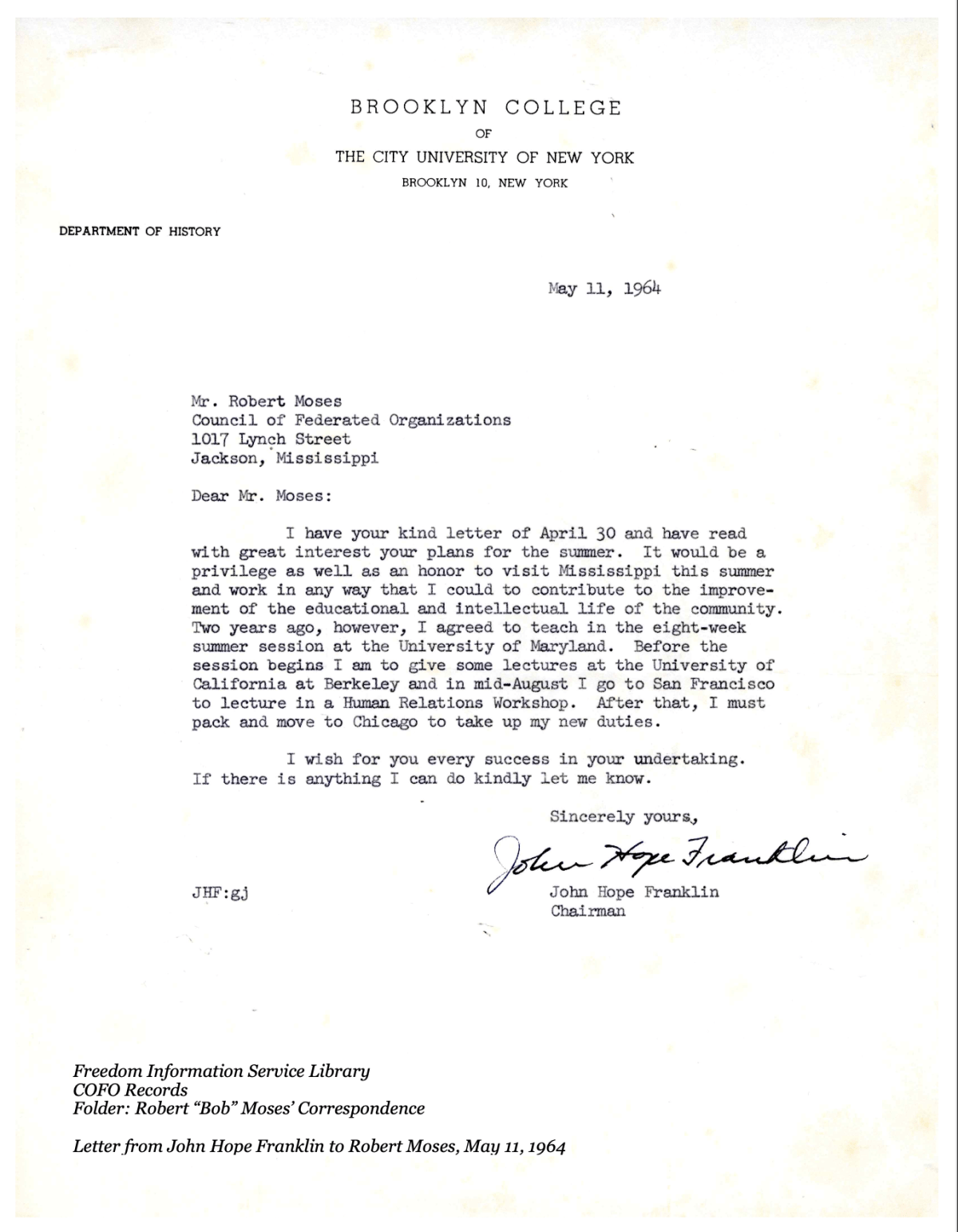 FIS Library Box 2, Folder ‘Bob&nbsp;Moses’